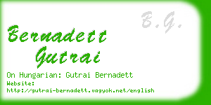 bernadett gutrai business card